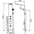 Душевая панель RGW SP-05 B 1500x200 черный
