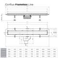 Душевой лоток с решеткой Pestan Confluo Frameless line 13701229 450 mm