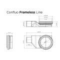 Душевой лоток с решеткой Pestan Confluo Frameless line 13701229 450 mm