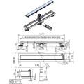 Душевой лоток Roxen Supra Gun Metal 91050-120GM оружейная сталь