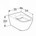 Унитаз Geberit KOLO MODO PURE L33123000 c сиденьем Slim Duroplast, soft-close L30115000