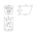 Унитаз подвесной Abber RECHTECK AC1200 51x34,5 сиденье Duroplast, микролифт