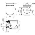 Подвесной унитаз Ideal Standard Tesi AQUABLADE T007901 + сиденье тонкое Soft-close T352701