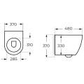 Унитаз подвесной ALPEN The Champ A01S 37x48 SoftClose