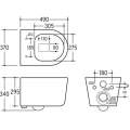 Унитаз подвесной Lekvo S-801 37x49 с сиденьем SoftClose