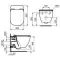 Унитаз подвесной Ideal Standard Tesi AquaBlade T0079V3 53,5x36,5 черный матовый