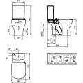 Унитаз напольный Ideal Standard Tesi AquaBlade T008701+T352701+T356801 SoftClose