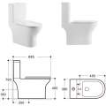 Унитаз-компакт Amore di Mare Nera N902 38x68,5 сиденье Duroplast, микролифт, белый