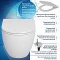 Унитаз подвесной Teymi Lina S T40102 безободковый, с сиденьем микролифт, белый