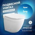 Унитаз подвесной Teymi Iva T40601 безободковый, с сиденьем микролифт, белый