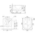 Унитаз подвесной Roxen Antares Bidet Tornado 530185-01XT 36,5x48,5 с функцией биде, сиденье Duroplast, Soft Close