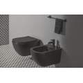 Унитаз подвесной Ideal Standard Tesi AQUABLADE 36,5x53,5 сиденье Silk Black, Slim SoftClose, черный
