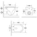 Унитаз подвесной Roxen Antares Tornado Long 53x36 сиденье Duroplast, SoftClose