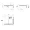 Раковина Kerama Marazzi Logica мебельная без отверстий 60, белая глянцевая