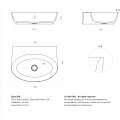 Умывальник Salini Alda Wall 01 S-Stone 58x45 белый матовый