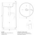 Умывальник Salini ARMONIA TOP 01 S-Sense 130114G 42,5x42,5 белый глянец