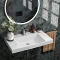 Раковина Kerama Marazzi CUBO подвесная/мебельная 80, белая глянцевая