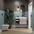 Раковина Kerama Marazzi CUBO правая подвесная/мебельная 90, белая глянцевая
