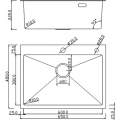 Кухонная мойка Roxen Simple 560220-65B 65x48 графит