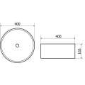 Умывальник Roxen Debba 570115 40x40 с донным клапаном PD01W белый