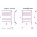 Полотенцесушитель водяной Сунержа Богема+ 600x500 выгнутая перемычка (хром)