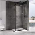 Душевой уголок ABBER Immer Offen AG60120B8 Walk-In 120x200 прозрачные стекла / черный профиль