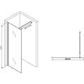 Душевая перегородка ABBER Immer Offen AG61090B