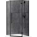 Душевой уголок ABBER Ewiges Wasser AG05080B 80x80 прозрачное стекло / черный профиль