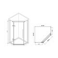 Душевой уголок ABBER Ewiges Wasser AG05090B 90x90 прозрачное стекло, черный профиль