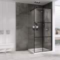 Душевой уголок ABBER Immer Offen AG62120B8 Walk-In 120x200 прозрачные стекла / черный профиль