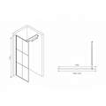 Душевой уголок ABBER Immer Offen AG62120B8 Walk-In 120x200 прозрачные стекла / черный профиль
