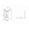Душевой уголок ABBER Immer Offen AG63090B Walk-In 90x200 прозрачные стекла / черный профиль