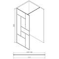 Душевой уголок ABBER Immer Offen AG63120B Walk-In 120x200 прозрачные стекла / черный профиль