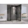 Душевой уголок ABBER Immer Offen AG67129B Walk-In 120x90x200 прозрачные стекла / черный профиль