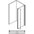 Душевой уголок ABBER Schwarzer Diamant AG90BS Walk-In 90x200 прозрачные стекла / черный профиль