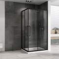 Душевой уголок ABBER Schwarzer Diamant AG02129BH 120x90 стекла прозрачные, профиль черный