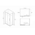 Душевой уголок Abber Schwarzer Diamant AG30140BH-S90B 140x90 стекла прозрачные, профиль черный