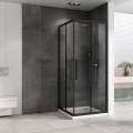 Душевой уголок Abber Schwarzer Diamant AG02080BH 80x80 стекла прозрачные, профиль черный