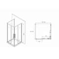 Душевой уголок Abber Schwarzer Diamant AG02100BH-S100B 100x100 стекла прозрачные, профиль черный