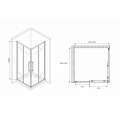 Душевой уголок Abber Schwarzer Diamant AG02100H 100x100 стекла прозрачные, профиль хром