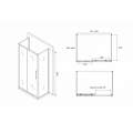 Душевой уголок Abber Schwarzer Diamant AG30100BH-S100B-S100B 100x100 стекла прозрачные, профиль черный