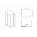 Душевой уголок Abber Schwarzer Diamant AG30110BH-S90B-S90B 110x90 стекла прозрачные, профиль черный