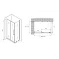 Душевой уголок Abber Schwarzer Diamant AG30170H-S100 170x100 стекла прозрачные, профиль хром
