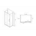 Душевой уголок Abber Schwarzer Diamant AG30100H-S70-S70 100x70 стекла прозрачные, профиль хром