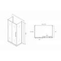 Душевой уголок Abber Schwarzer Diamant AG30110H-S80-S80 110x80 стекла прозрачные, профиль хром