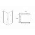 Душевой уголок Abber Sonnenstrand AG04090B-S90B 90x90 стекла прозрачные, профиль черный