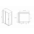 Душевой уголок Abber Sonnenstrand AG04110S-S80 110x80 стекла прозрачные, профиль хром
