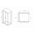 Душевой уголок Abber Sonnenstrand AG04100C-S80 100x80 стекла прозрачные, профиль хром