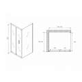 Душевой уголок Abber Sonnenstrand AG07120-S70 120x70 стекла прозрачные, профиль хром