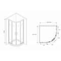 Душевой уголок Abber Schwarzer Diamant AG01100 100x100 стека прозрачные, профиль хром